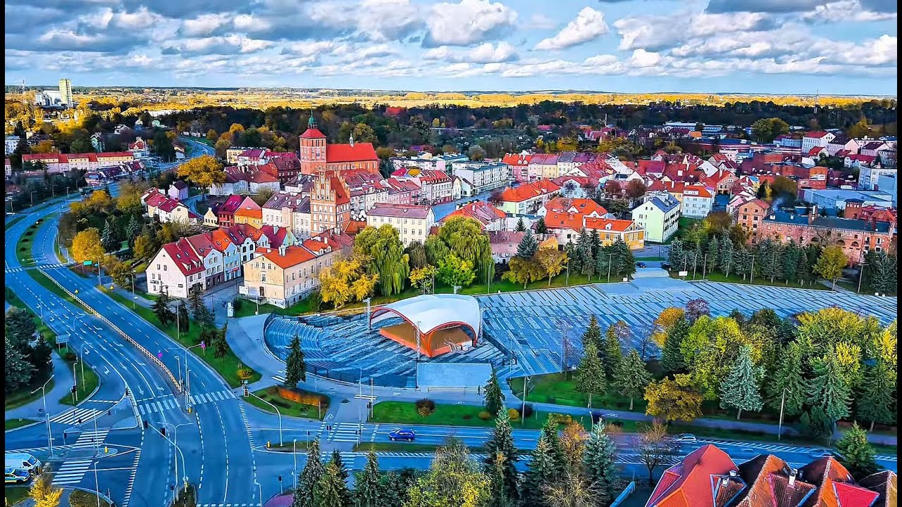 Miasto Bartoszyce z lotu drona 2025
