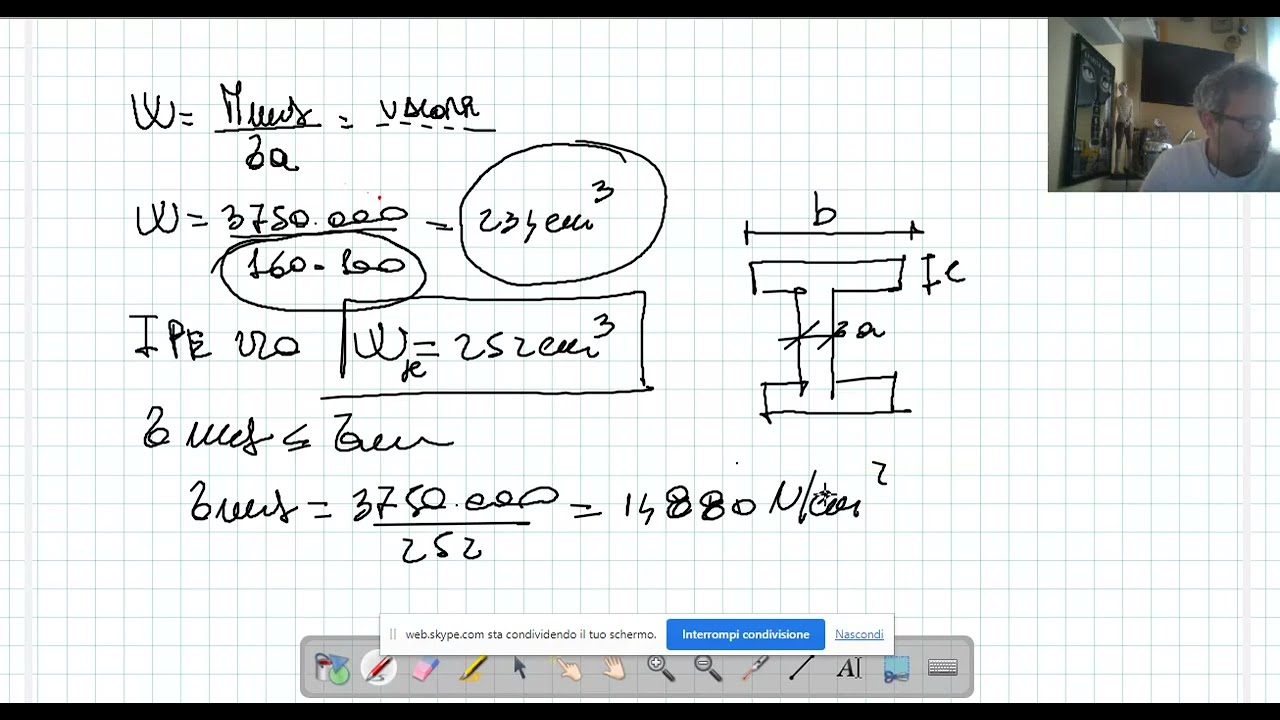 RIPETIZIONI DI COSTRUZIONI: CALCOLO TRAVE IPE, BARICENTRO DI UNA SEZIONE , LA SPINTA SUI MURI.