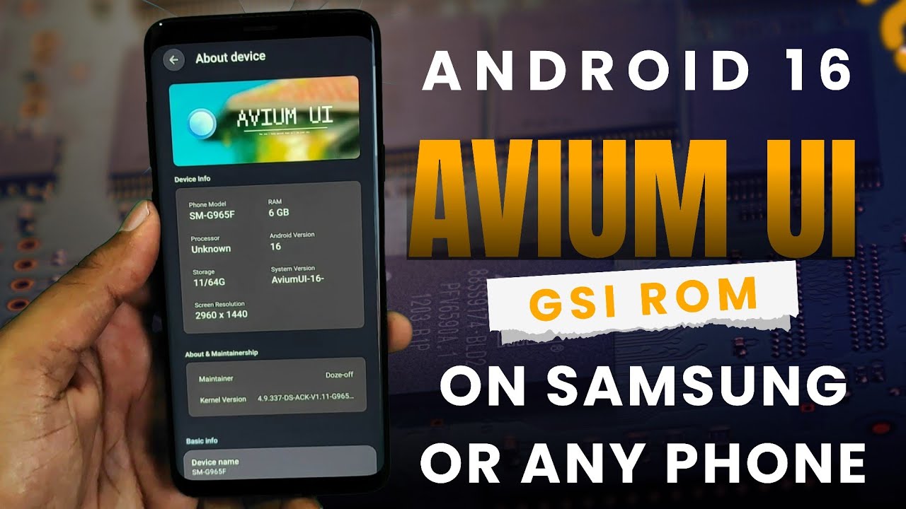 Avium UI Android 16 GSI Rom on Samsung or Any Android Phone #gsi #android16 #aviumui