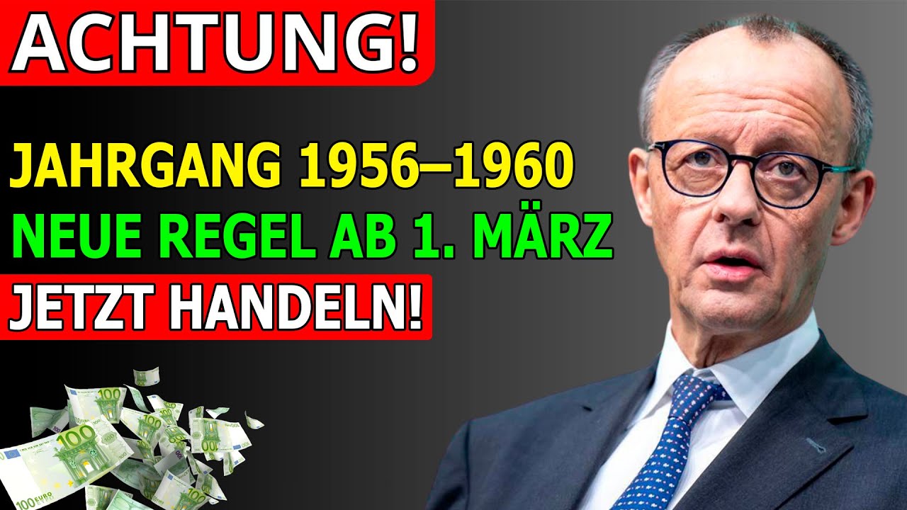 🚨 ACHTUNG Jahrgänge 1956–1960: Neue Renten-Regel ab 1. März – jetzt prüfen!