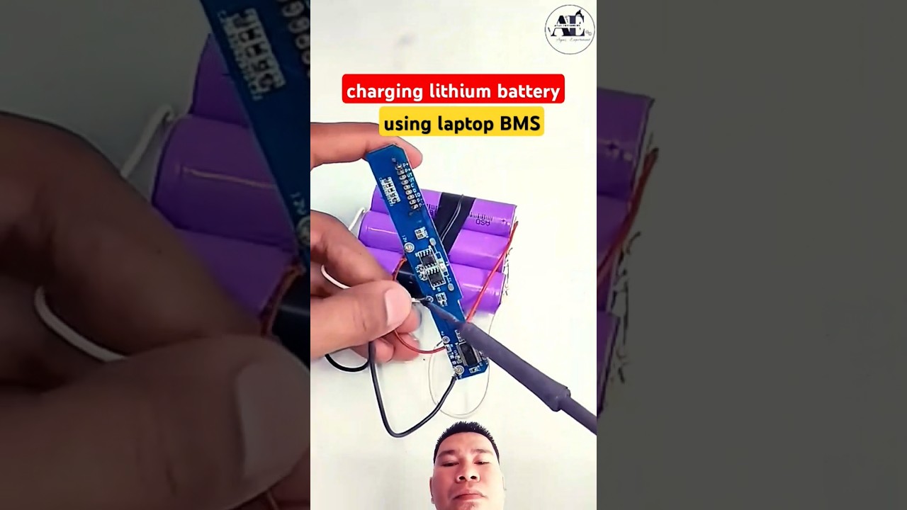Charging 12v lithium battery 3pcs using laptop BMS. #diy #experiment #collaborative #laptopbms#remix