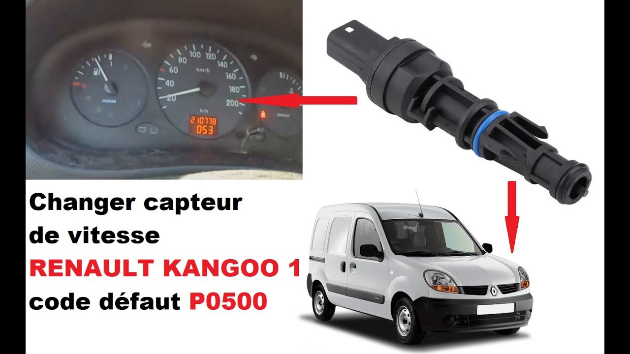 Изменить датчик скорости RENAULT KANGOO 1 код неисправности P0500