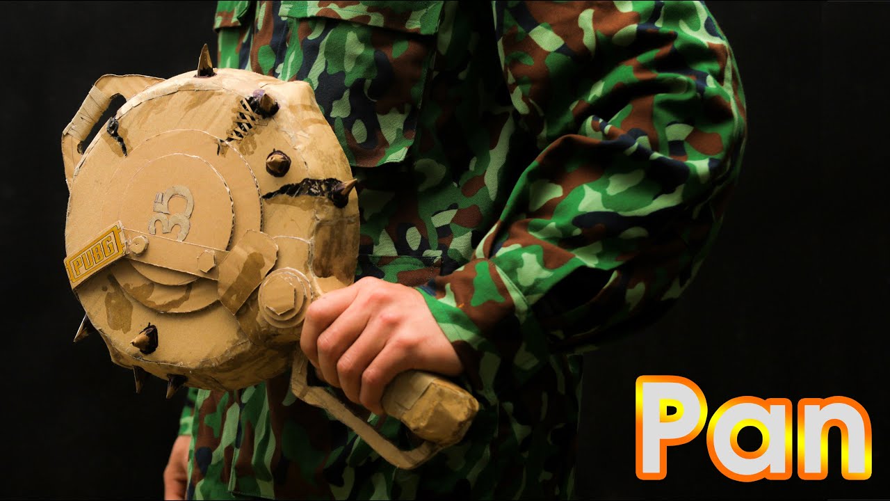 How to make PUBG PAN from cardboard with Beauty Skin | DIY by King OF Crafts #Pubg #Crafts