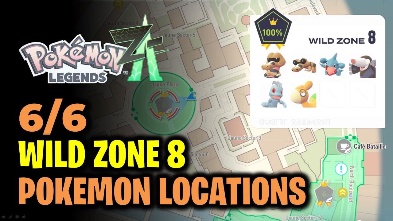 Wild Zone 8 - All Pokemon Locations | Pokemon Legends Z-A