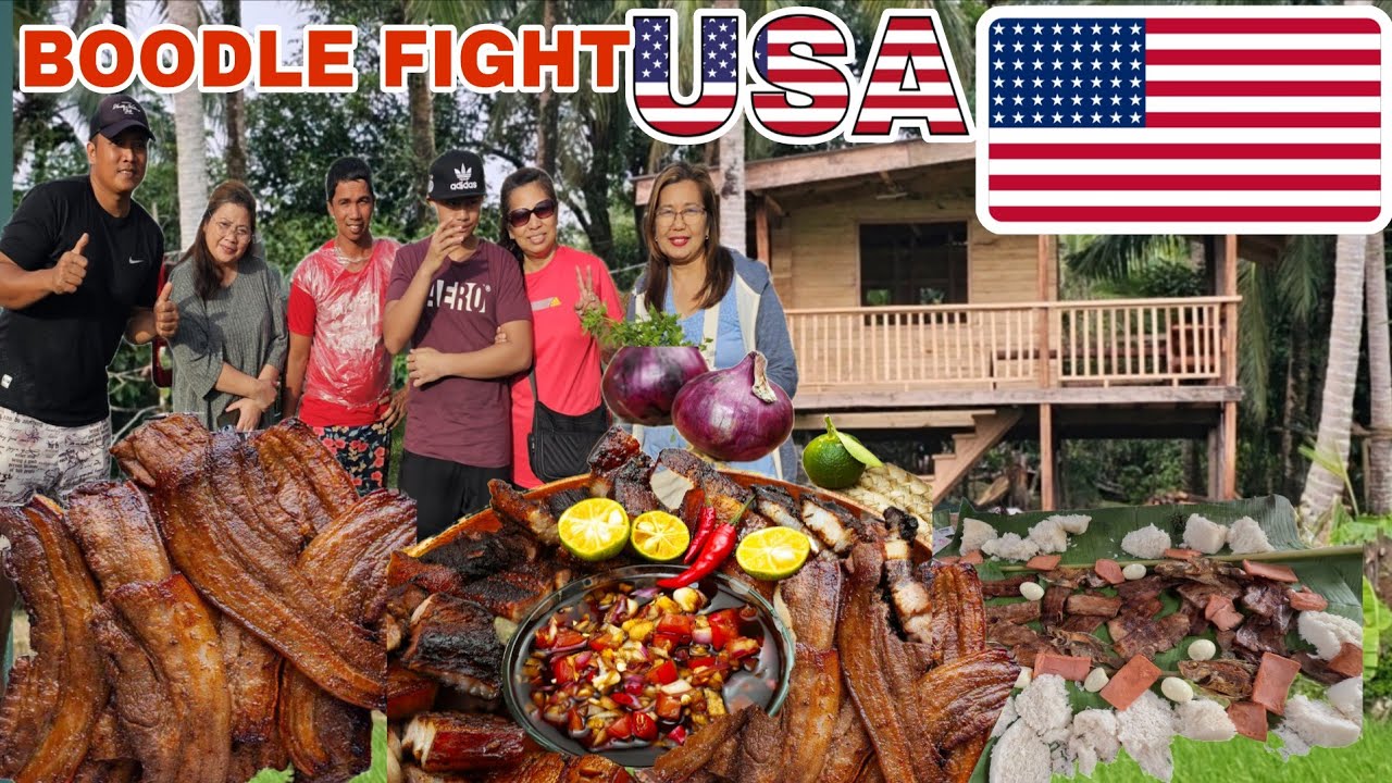 Kubo sa Bukid Dinarayo ng mga Taga America USA Cavite Boodle Fight..Mga gulay Pinakyaw ng mga bisita