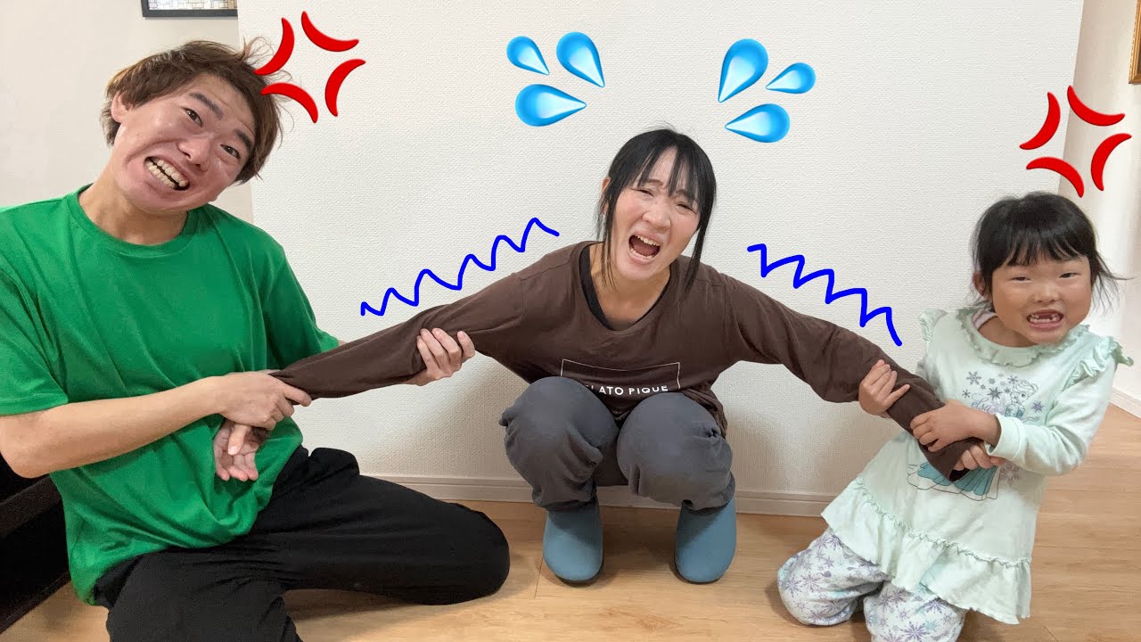 【実話再現】ママの取り合いでここちゃんとパパで大乱闘になりました😱✨