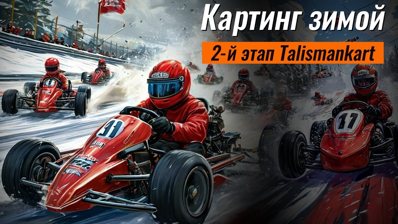 Картинг. Ледяной трек. 2й- этап зимнего кубка. Талисман. Или кружусь в зимнем танце.