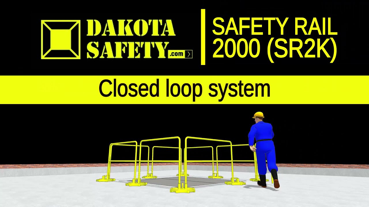 Floor Opening Fall Protection with non-penetrating, ballasted guardrail system.