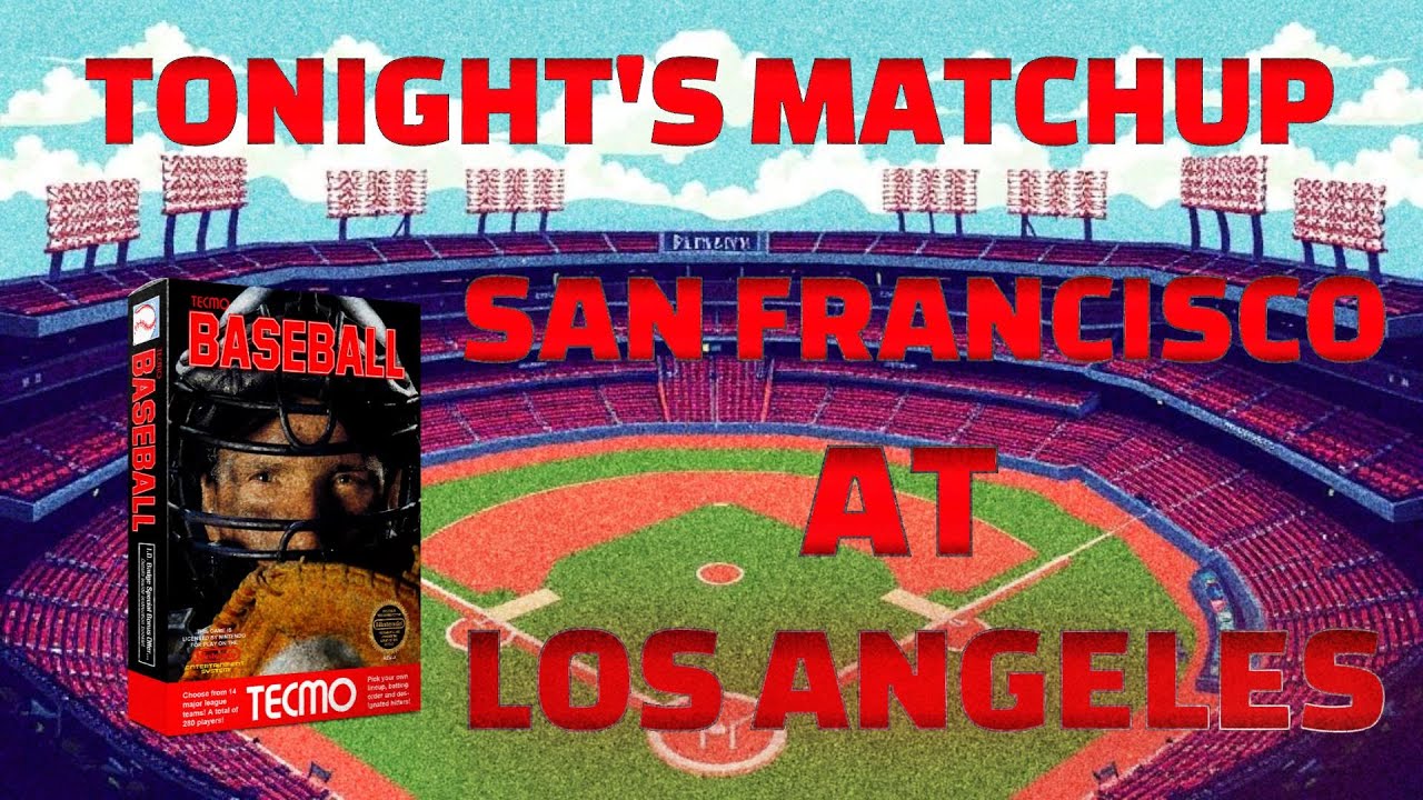 San Francisco at Los Angeles | April 4th, 1988 | Tecmo Baseball (NES) Simulations