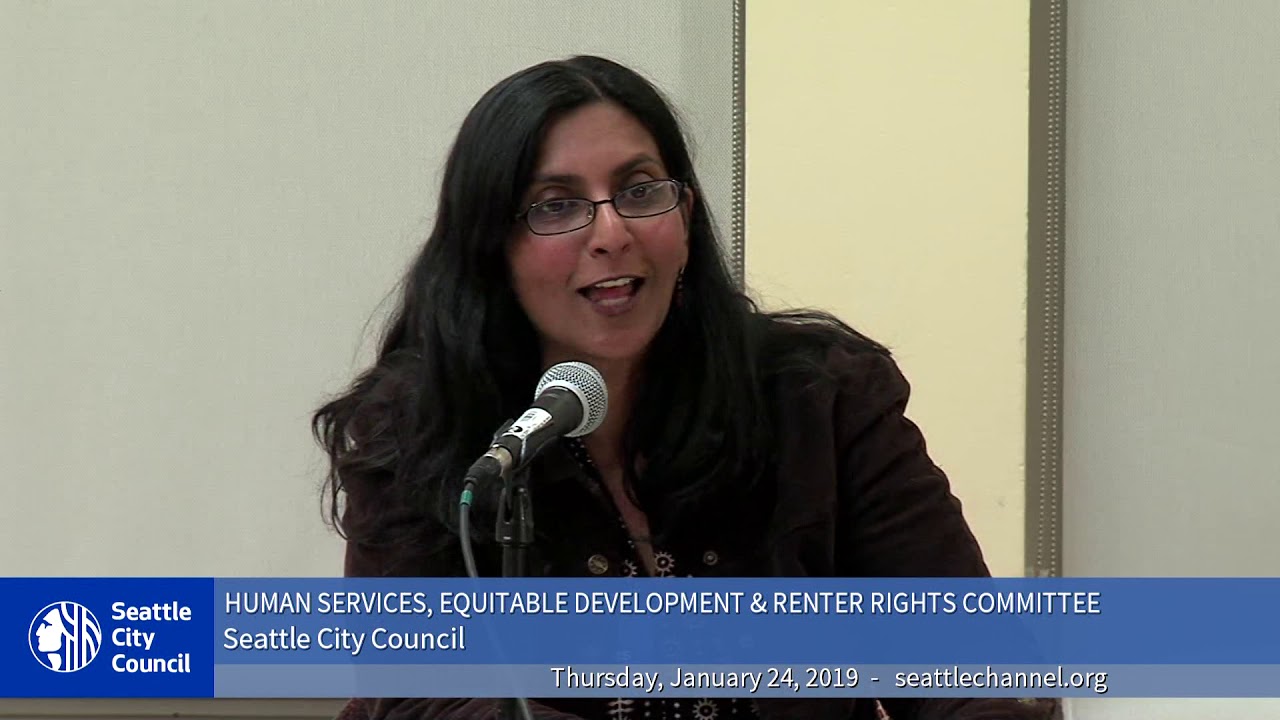 Seattle City Council Human Services, Equitable Development, & Renter Rights Committee 1/25/19