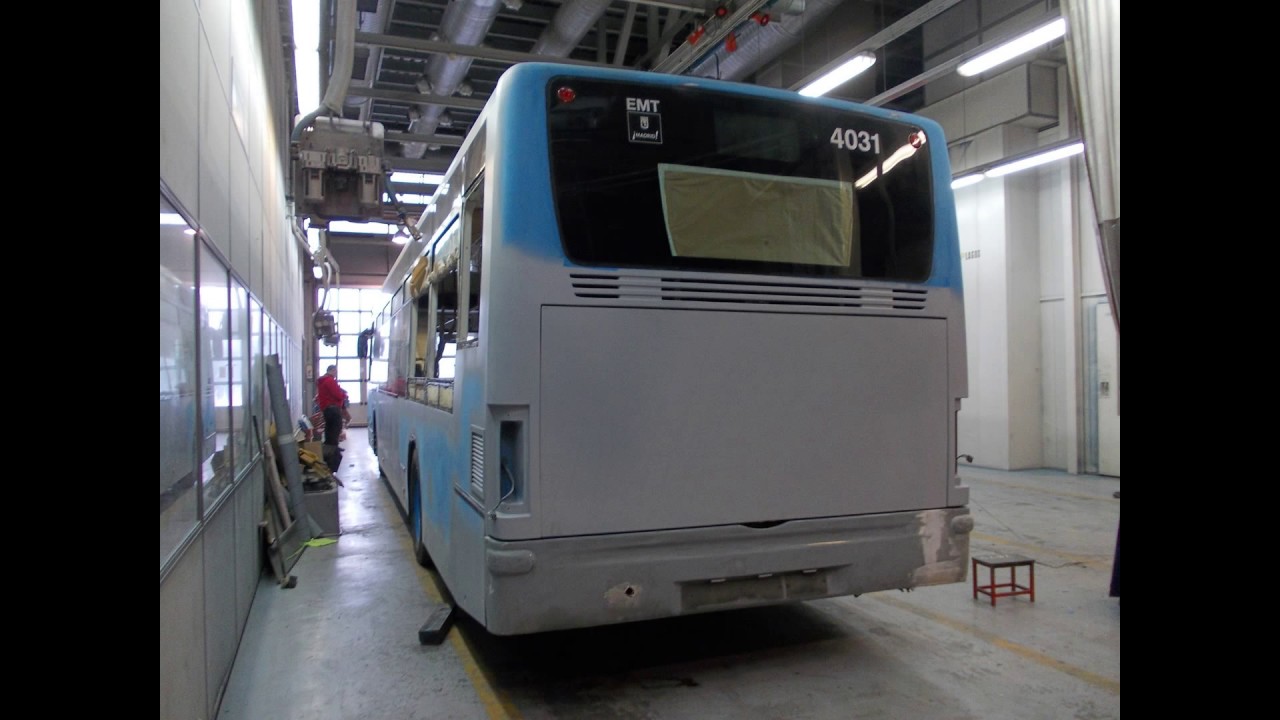 Scania N94UB Nº4031 en proceso de restauración para formar parte del patrimonio historico