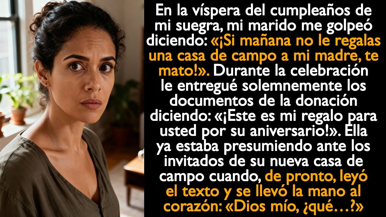 Mi marido me obligaba a regalarle la casa de campo a su madre, pero cuando ella abrió el documento..