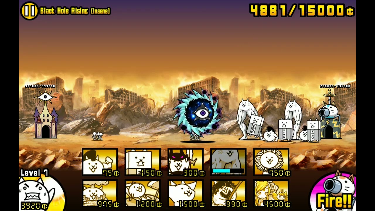 The Battle Cats HOW TO: Dimension of Despair: Black Hole Rising 8 normal cats +unlock Drumcorps Cat.