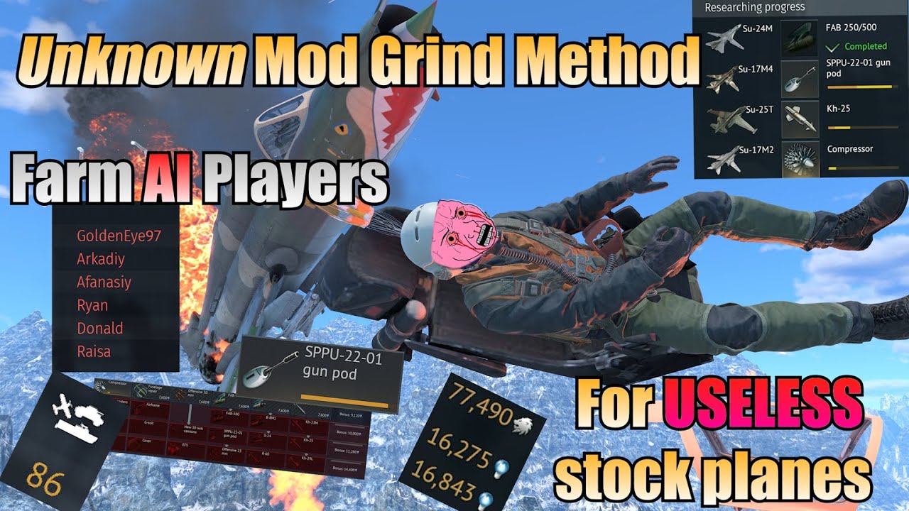 Как разблокировать модификации для бесполезных стандартных самолётов — War Thunder