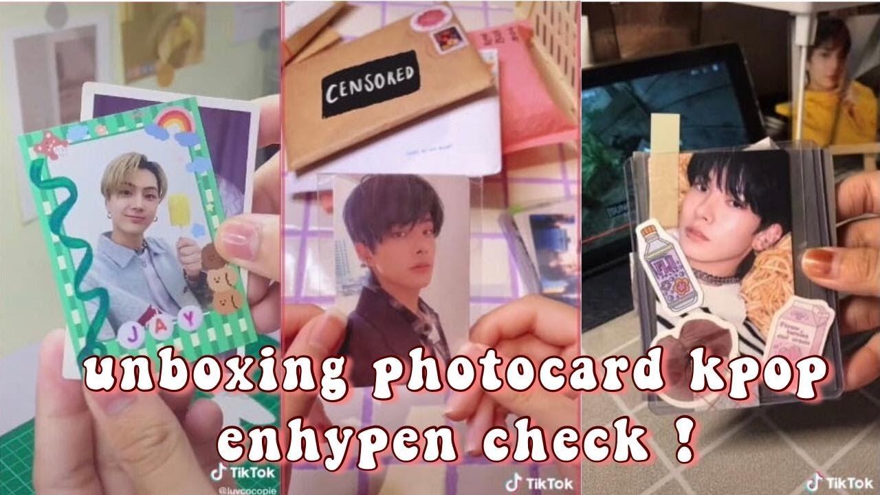 unboxing/unpacking photocard enhypen [ a s m r ] , relaxing , sound on┊tiktok compilation 📦