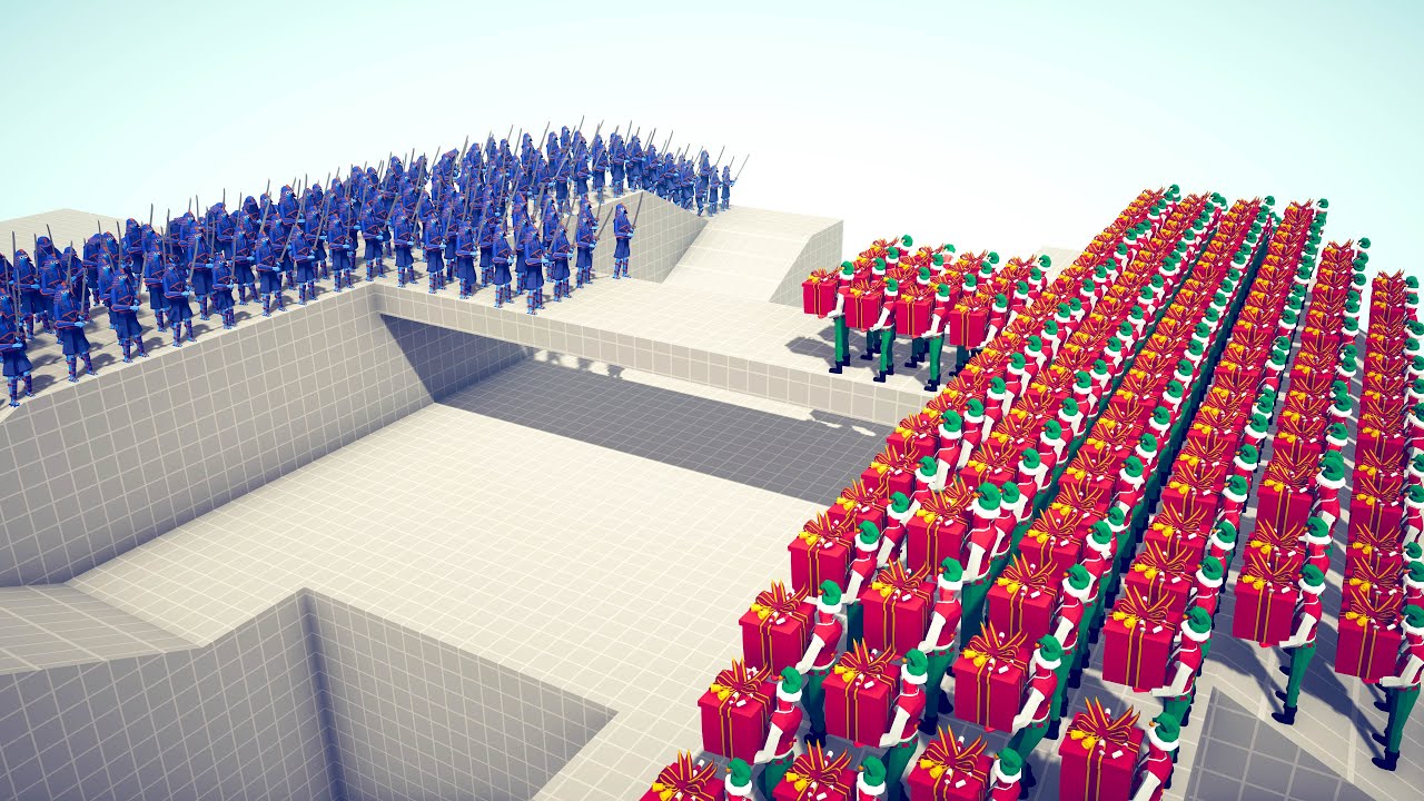 50x PRESENT ELF vs 50x EVERY UNIT - Totally Accurate Battle Simulator TABS