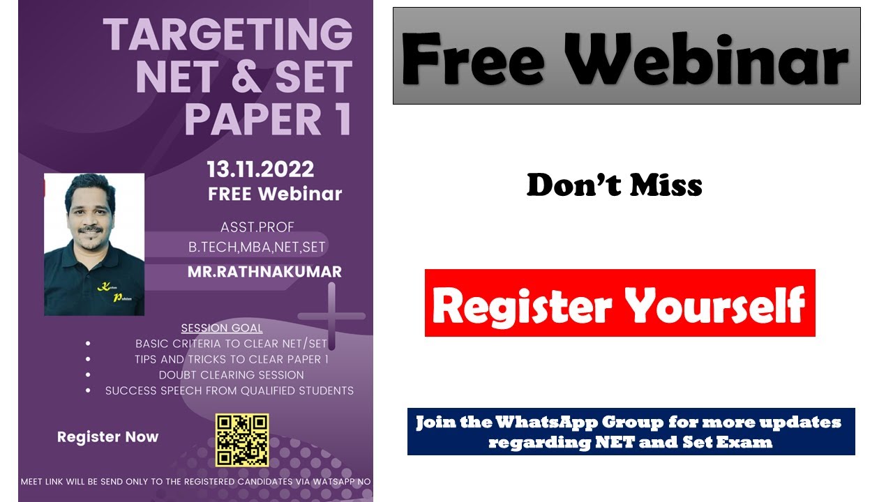NET & TNSET Exam 2023 | Free Webinar | How to clear NET Exam in 2023 | Assistant Professor Job