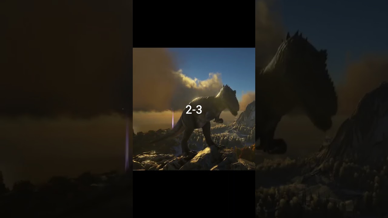 Ark Tek Rex vs Ark Giganotosaurus #shorts