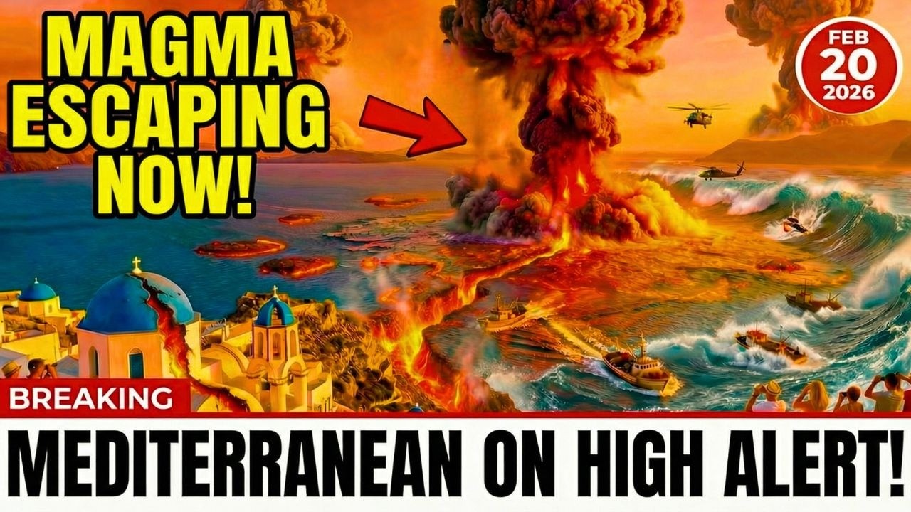 Mediterranean CRACKS as Hidden Volcano DRAINS Its Magma Chamber in Real Time!