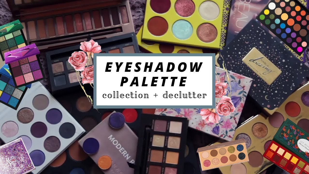 HUGE EYESHADOW PALETTE DECLUTTER ☽ almost 50% gone!
