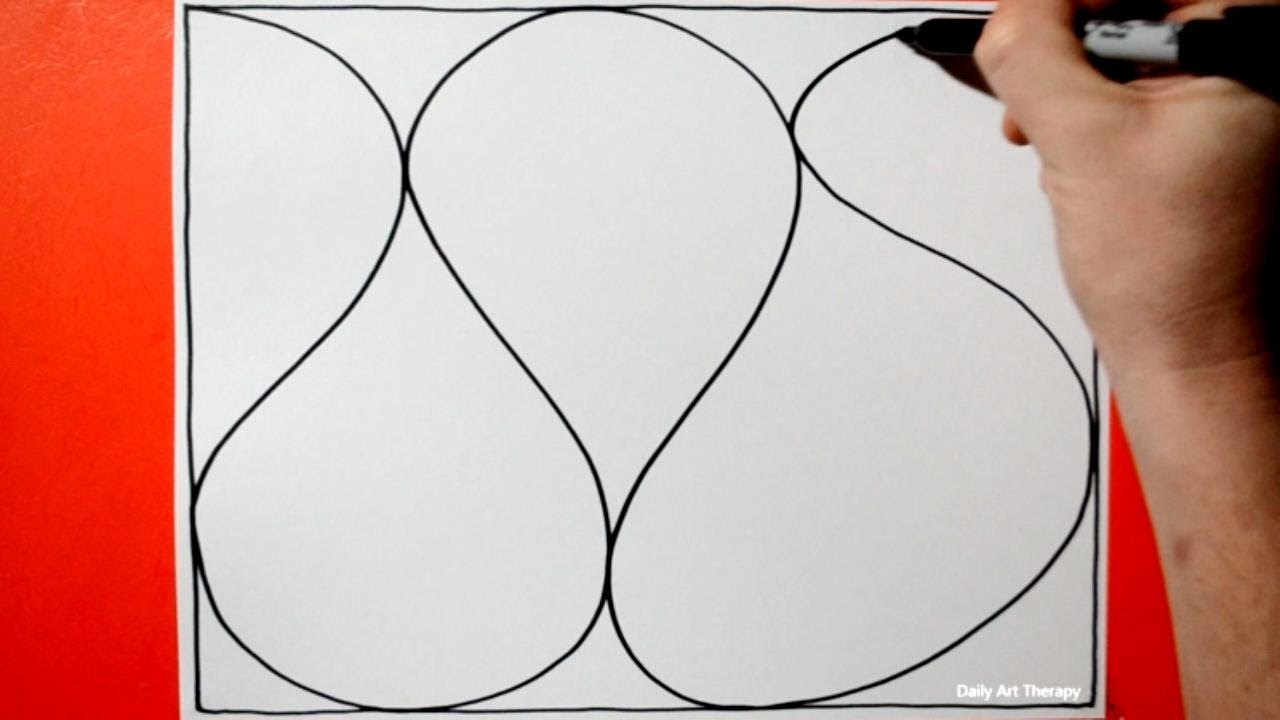 Daily Line Illusion #98 / 3D Squished Balloons Pattern / Cool Spiral Drawing / Art Therapy
