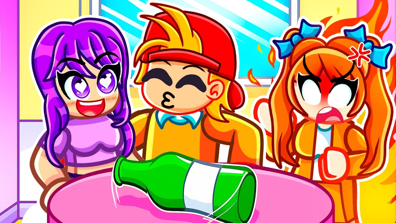 Jugamos al JUEGO de la BOTELLA con la HERMANA de LUCY en Roblox Snapchat!