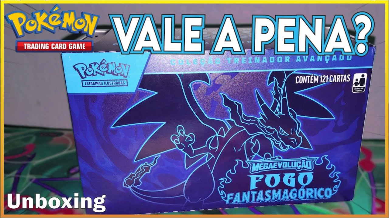 Vale a pena? unboxing Coleção Treinador Avançado de Fogo Fantasmagórico #pokemoncards