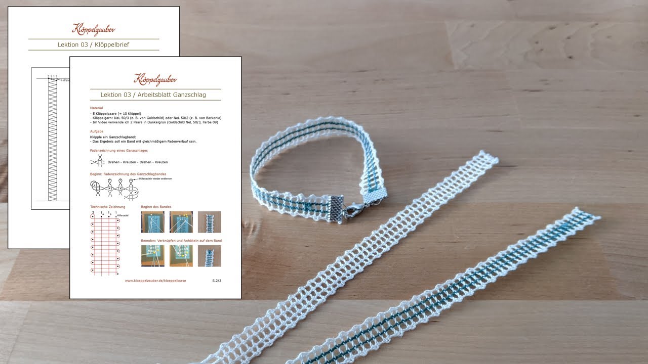#03 | 1: Lerne den Ganzschlag und kl&ouml;pple Dir ein Armband - Einf&uuml;hrung (Grundkurs Kl&ouml;ppeln lernen)