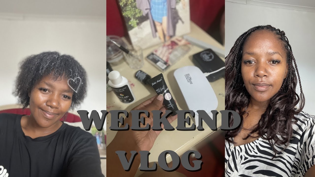 Weekend vlog| doing my hair| attempting doing my nail