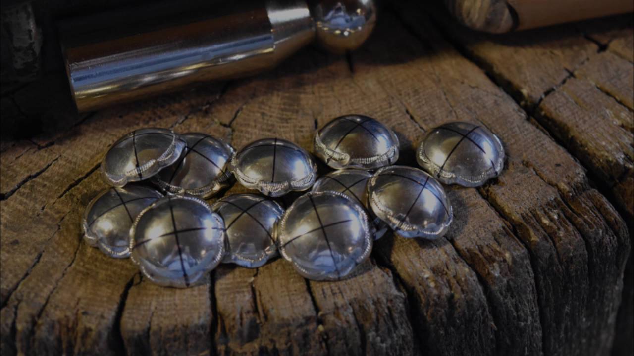 Making Silver Hat Band Conchos   Part1