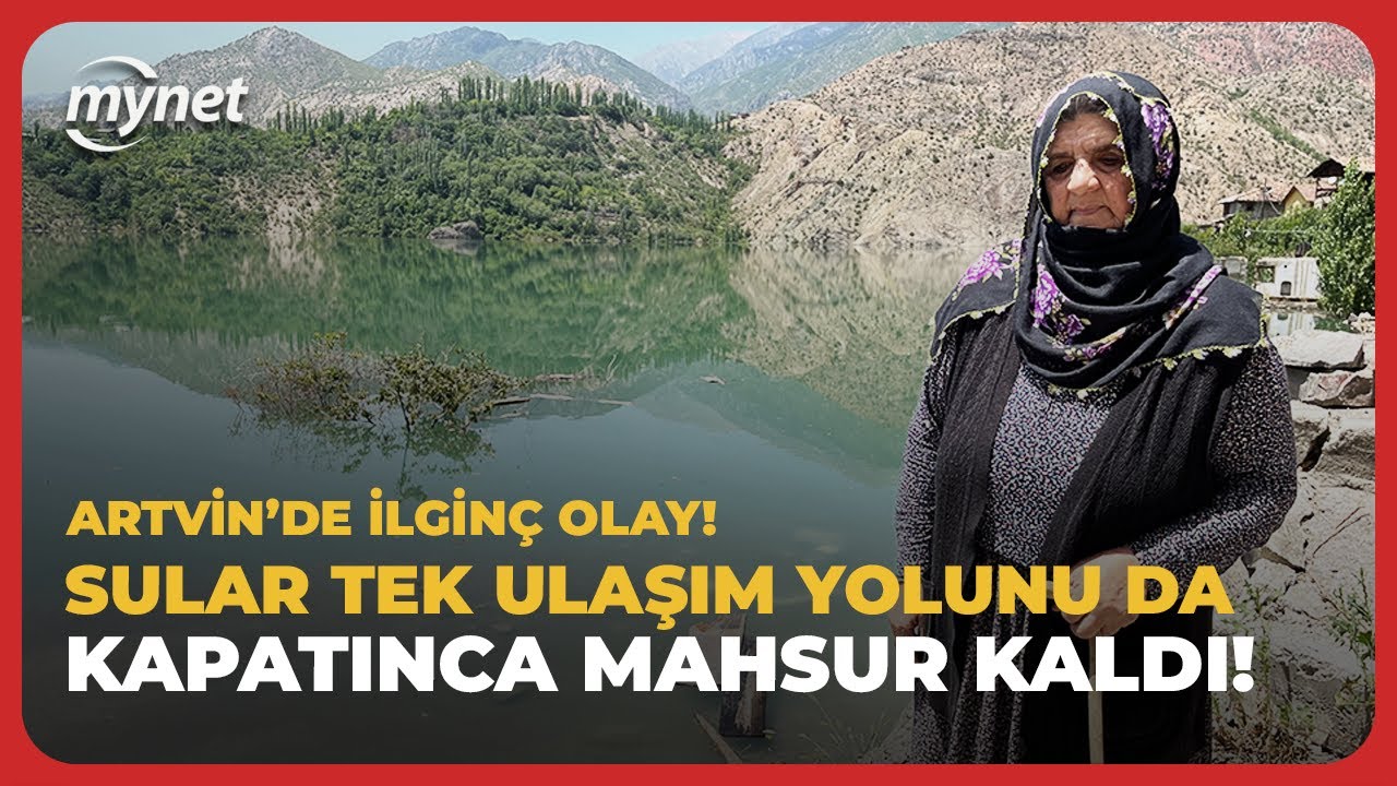 Artvin’de çok ilginç olay! Sular tek ulaşım yolunu da kapatınca mahsur kaldı