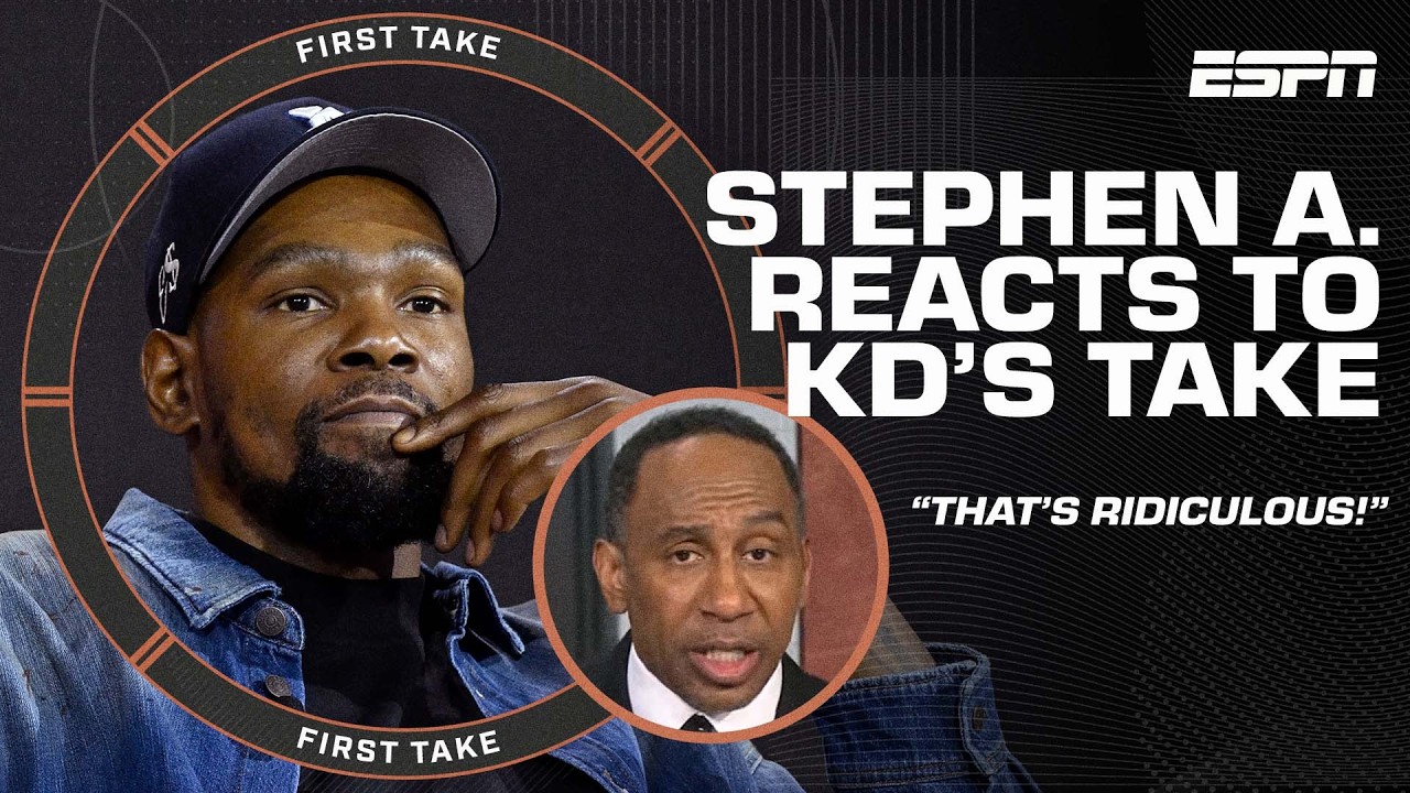 'THAT'S RIDICULOUS!' 📢 Stephen A. reacts to Kevin Durant's 76ers-Warriors comparison 😯 | First Take