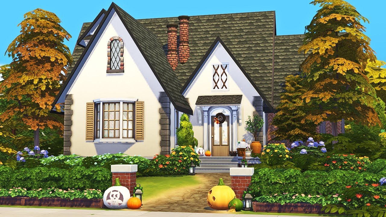 Cozy Autumn Cottage 🌙🍂 || The Sims 4 Family Home: Speed Build