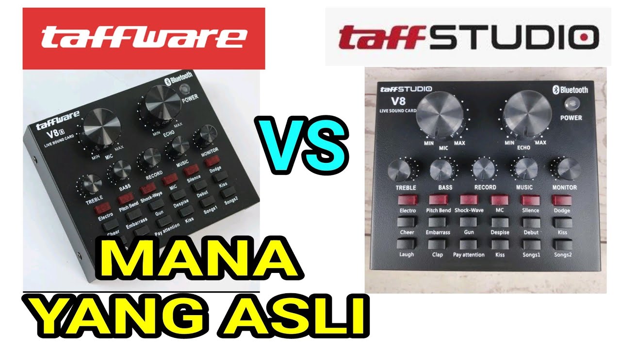 Soundcard V8 TAFFWARE dan TAFFSTUDIO mana yang ASLI ❓❓❓