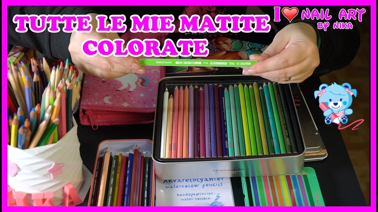 Vi Mostro Tutti i Mie Pastelli Matite Colorate per il disegno By Nika