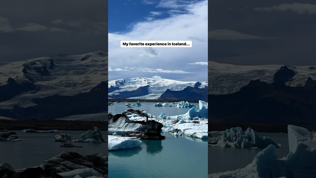 🧊 my favorite experience is iceland was exploring the J&ouml;kuls&aacute;rl&oacute;n Glacier Lagoon 🇮🇸 #jokulsarlon