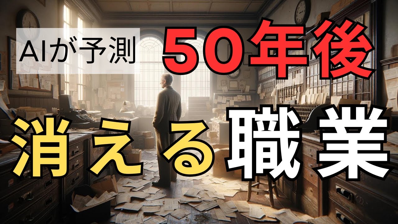 【50年後に消える仕事】AIが予測！~未来にあの職業はない~ (1.5倍速推奨)