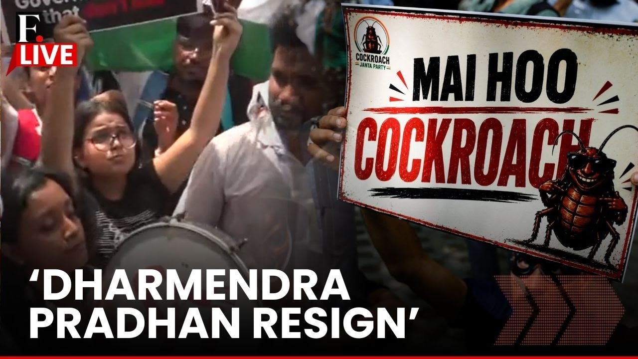 LIVE: 'Cockroach' Youth Holds Rally Seeking India's Education Minister's Resignation
