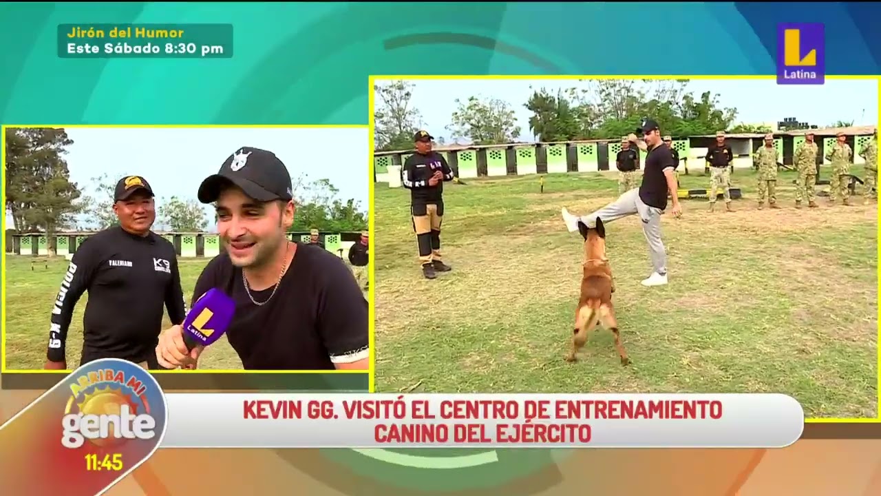 📹Arriba Mi Gente| Kevin GG visita el Centro de Entrenamiento Canino de el Ejército