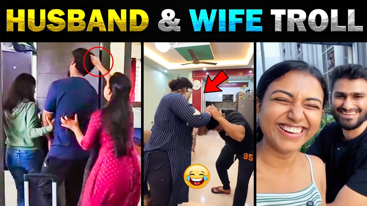😱 கணவரை அடி வெளுத்த மனைவி 🤣 Husband and Wife Atrocities After Marriage Troll 🤣🤣 Today Trending
