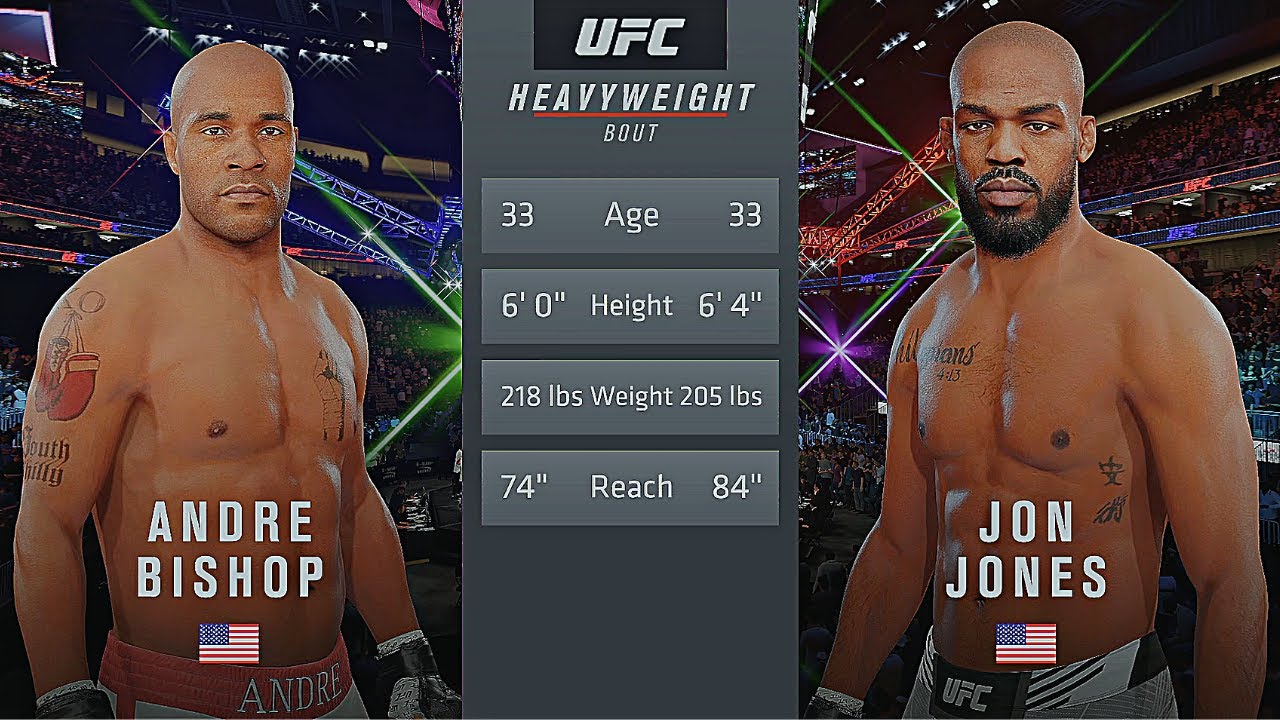 Andre Bishop Vs. Jon Jones : UFC 4 Gameplay (Legendary Difficulty) (AI Vs AI) (PS5)