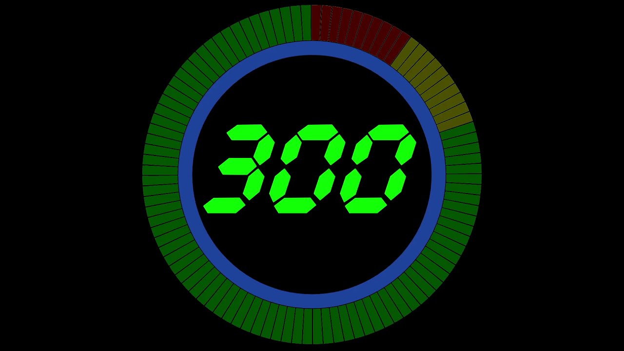 circle 300 second timer  countdown alarm🔔