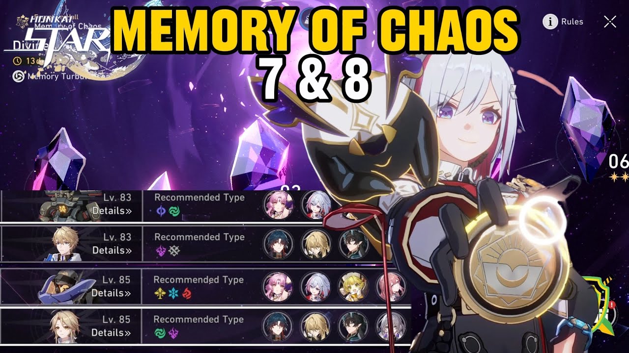 How I PLAY With FIRE TEAM VS MEMORY OF CHAOS 7 & 8 - HONKAI STAR RAIL