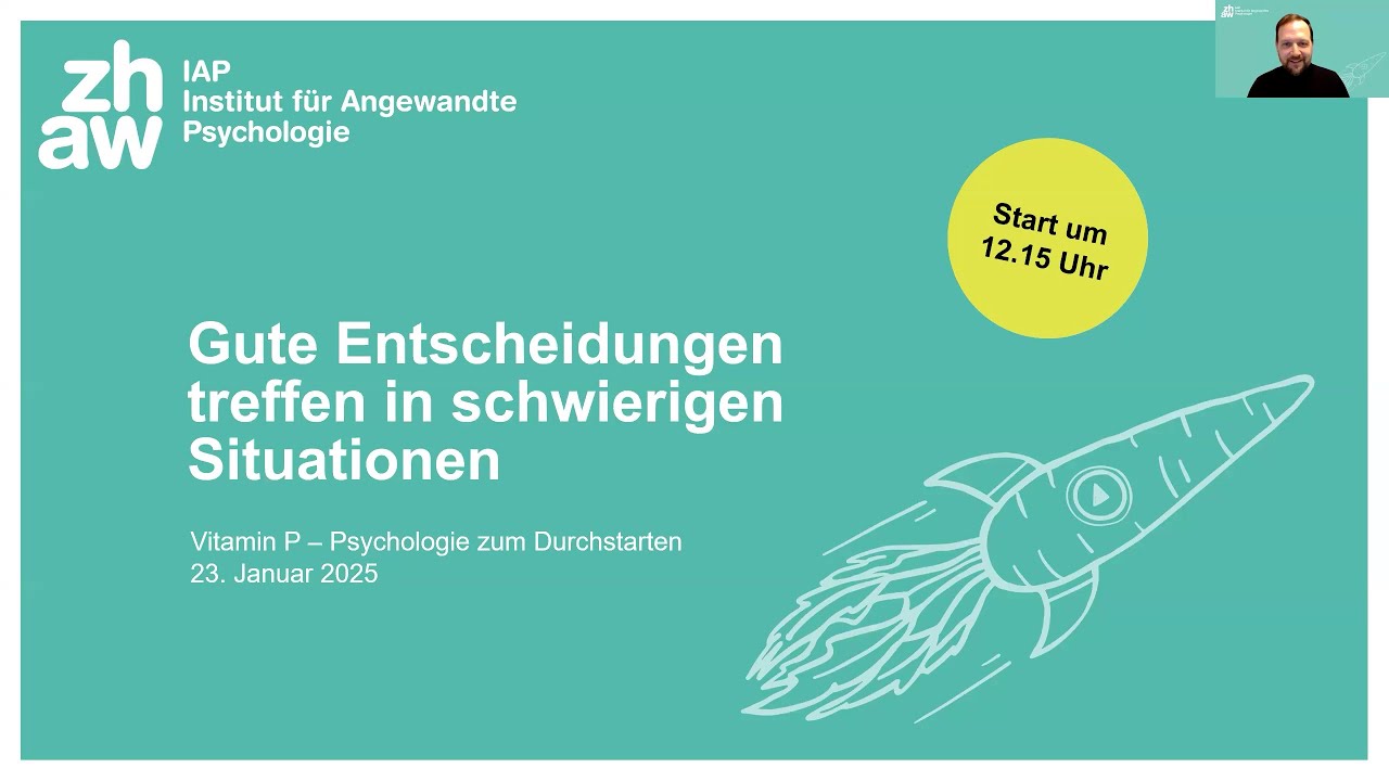 Vitamin P: Gute Entscheidungen treffen in schwierigen Situationen