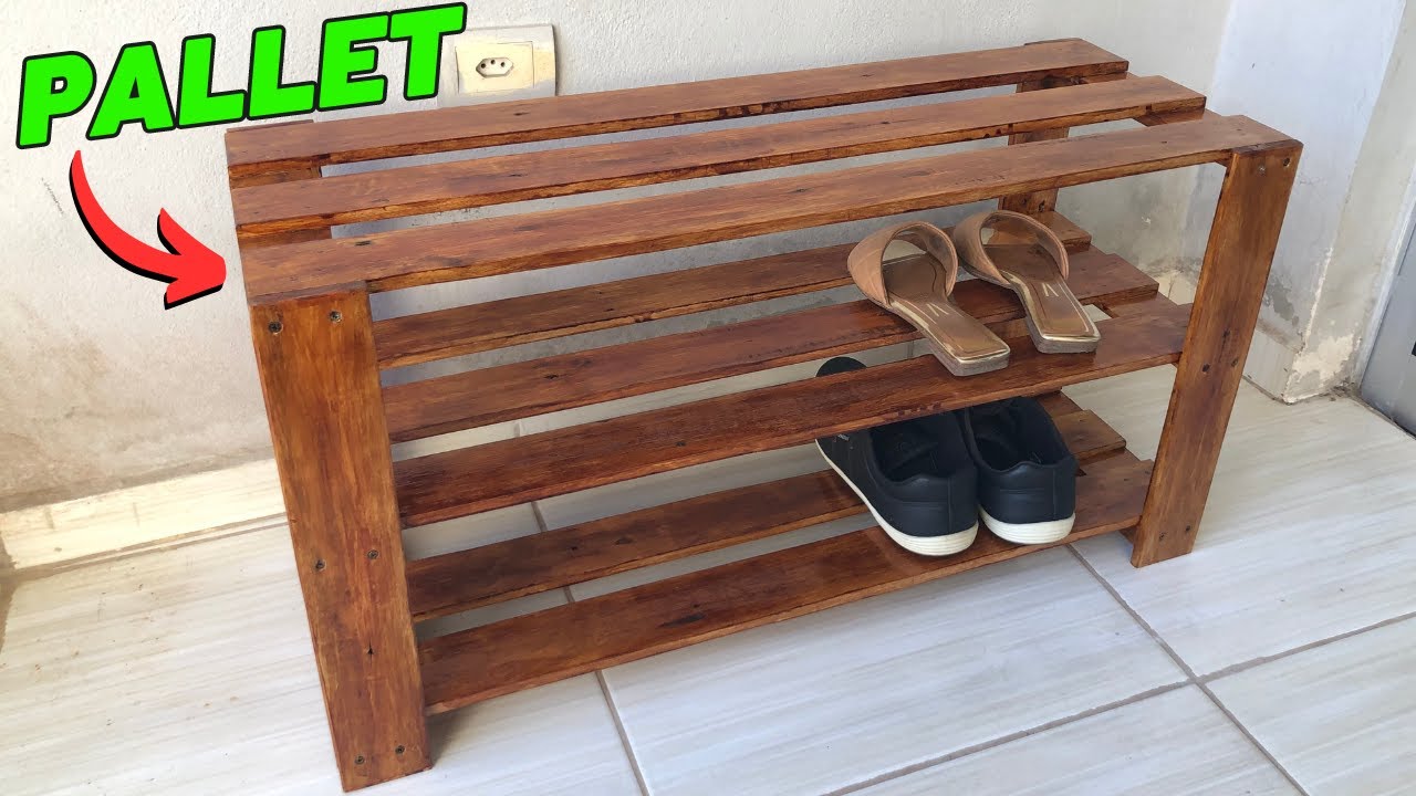 SAPATEIRA DE PALLET, SIMPLES DE FAZER