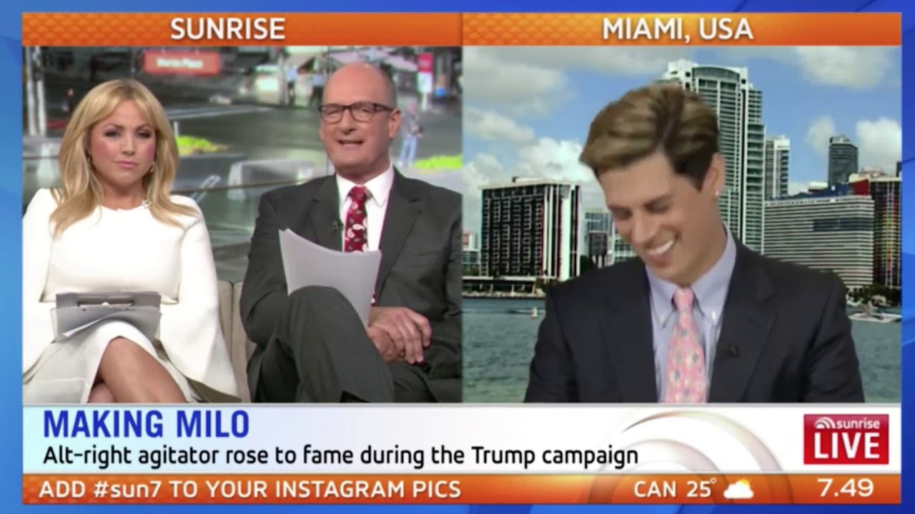 Milo Yiannopoulos takes on Kochie and Monique | Sunrise