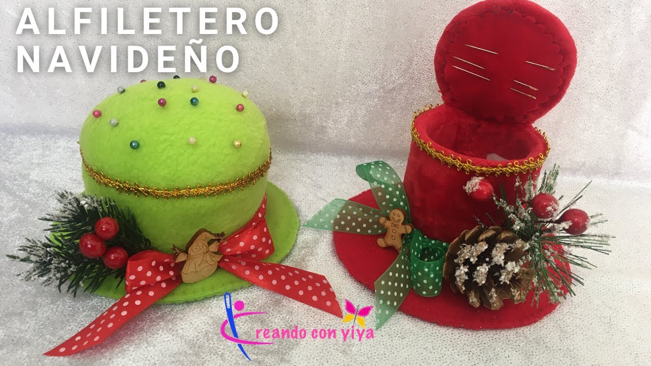 Alfiletero Navideño Con Material Reciclado 2022 ✨✨✨