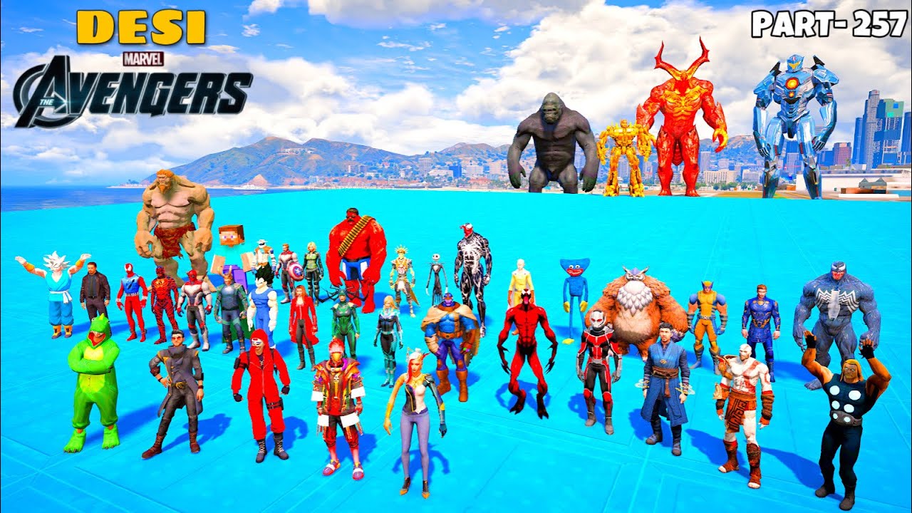 DESI Avengers and God THOR Playing Chupan Chupai with FREEFIRE Criminals in GTA 5 | GTA V #257