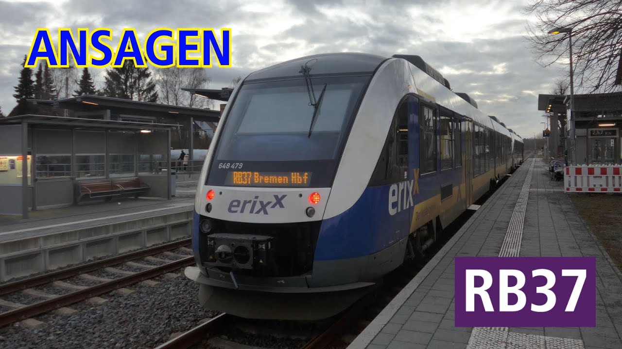 [Erixx  - der Heidesprinter] Ansagen der RB37 Uelzen - Bremen Hbf