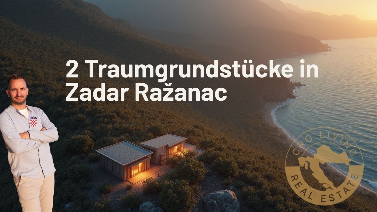 Zwei Baugrundst&uuml;cke in Ražanac bei Zadar | 754 m&sup2; & 1327 m&sup2;  🏡🌊